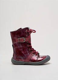 Bottines/boots tissage satiné bout rond violet BELLAMY fille