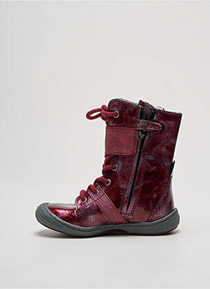 Bottines/boots tissage satiné bout rond violet BELLAMY fille