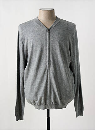 Gilet manches longues col v gris TIBET homme
