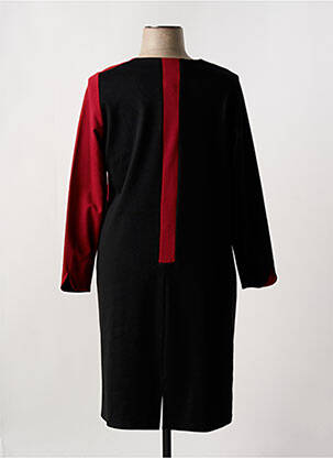 Robe mi-longue manches 3/4 manches 3/4 rouge GUY DUBOUIS femme