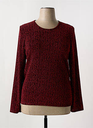 Top stretch manches longues rouge UN TEMPS POUR ELLE femme