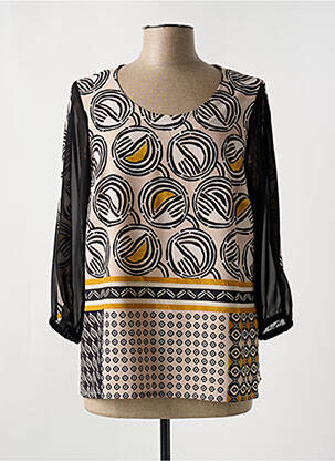 Blouse légère et transparente manches 3/4 noir MERI & ESCA femme
