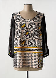 Blouse légère et transparente manches 3/4 noir MERI & ESCA femme