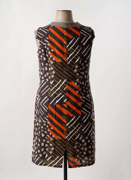 Robe mi-longue marron GUY DUBOUIS pour femme