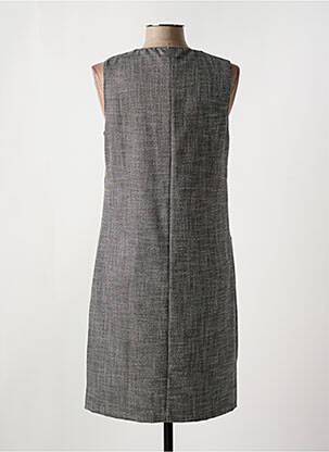 Robe mi-longue imprimé fantaisie sans manche gris GUY DUBOUIS femme