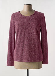 Top coupe cintrée manches longues violet UN TEMPS POUR ELLE femme