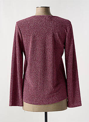 Top coupe cintrée manches longues violet UN TEMPS POUR ELLE femme