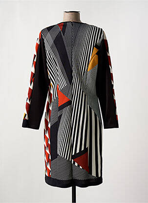 Robe mi-longue manches 3/4 manches 3/4 noir GUY DUBOUIS femme