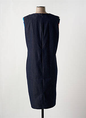 Robe mi-longue imprimé fantaisie sans manche bleu GRIFFON femme
