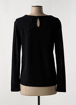 Top col rond manches longues noir CERISE BLUE femme