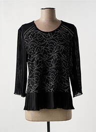 Top imprimé fantaisie manches longues noir GRIFFON femme