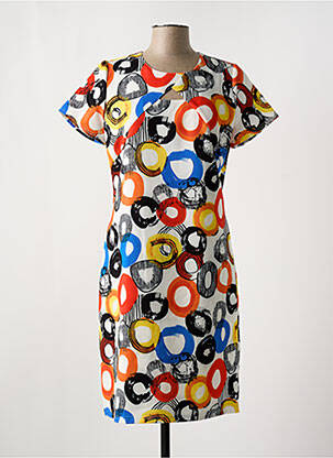 Robe mi-longue orange GUY DUBOUIS pour femme