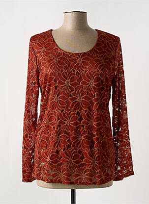 Top marron UN TEMPS POUR ELLE pour femme