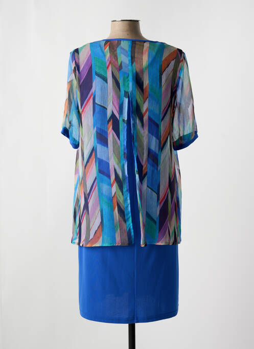 Robe mi-longue bleu FRANCE RIVOIRE pour femme