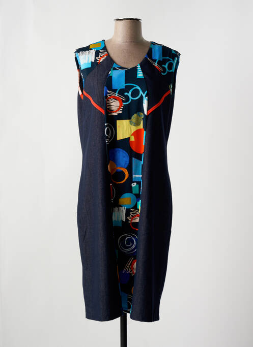 Robe mi-longue bleu GRIFFON pour femme