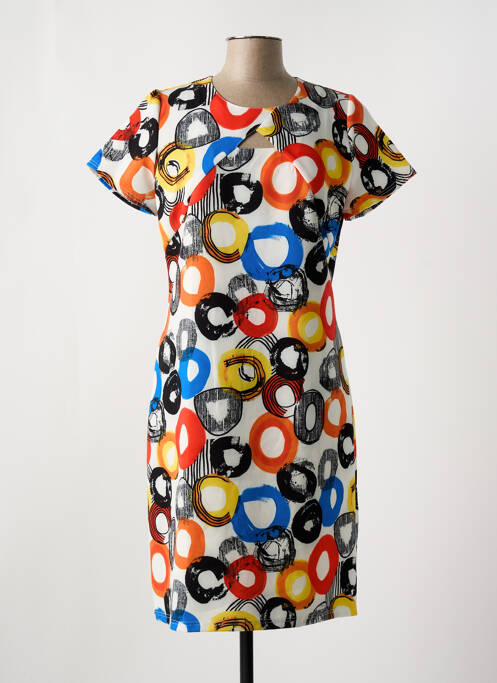 Robe mi-longue orange GUY DUBOUIS pour femme