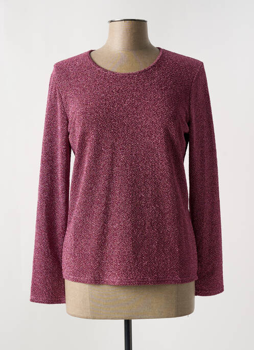 Top violet UN TEMPS POUR ELLE pour femme