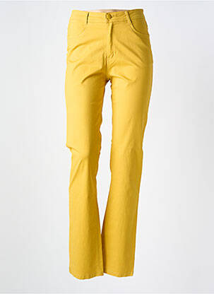 Pantalon flare stretch taille normale jaune YOULINE femme