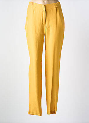 Pantalon slim taille élastique taille normale jaune MERI & ESCA femme