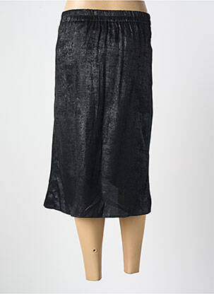 Jupe mi-longue coupe droite noir CERISE BLUE femme