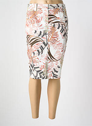 Jupe mi-longue taille normale blanc GUY DUBOUIS femme