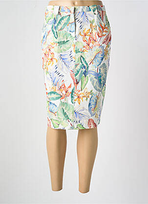 Jupe mi-longue taille normale vert GUY DUBOUIS femme