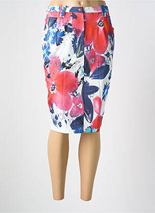 Jupe mi-longue stretch rouge GUY DUBOUIS femme