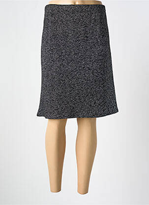Jupe mi-longue stretch noir UN TEMPS POUR ELLE femme