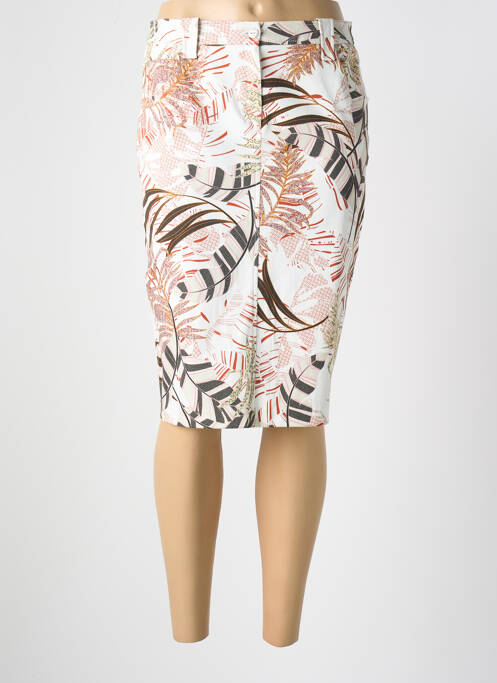 Jupe mi-longue blanc GUY DUBOUIS pour femme