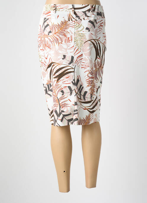 Jupe mi-longue blanc GUY DUBOUIS femme