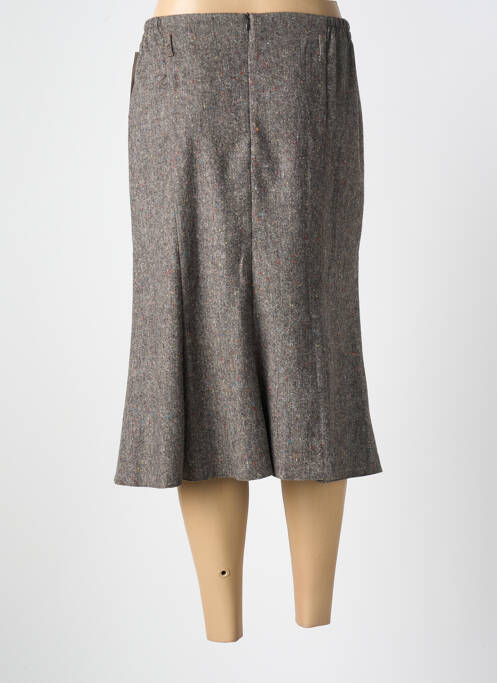 Jupe mi-longue gris FRANCE RIVOIRE pour femme