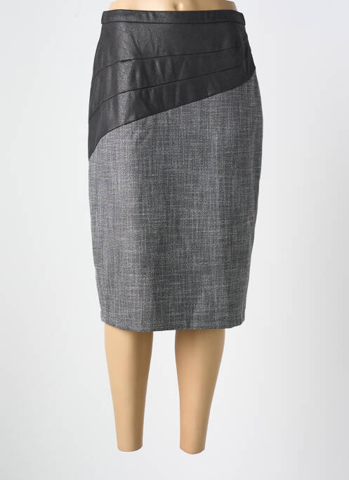 Jupe mi-longue gris GUY DUBOUIS pour femme