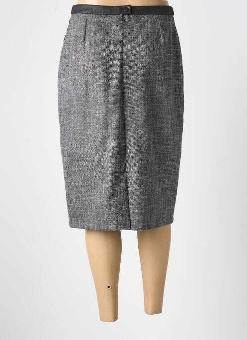 Jupe mi-longue gris GUY DUBOUIS pour femme