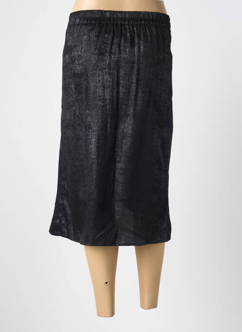 Jupe mi-longue noir CERISE BLUE pour femme