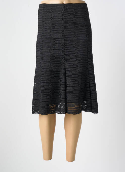 Jupe mi-longue noir UN TEMPS POUR ELLE pour femme