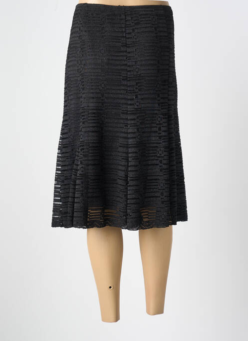 Jupe mi-longue noir UN TEMPS POUR ELLE femme