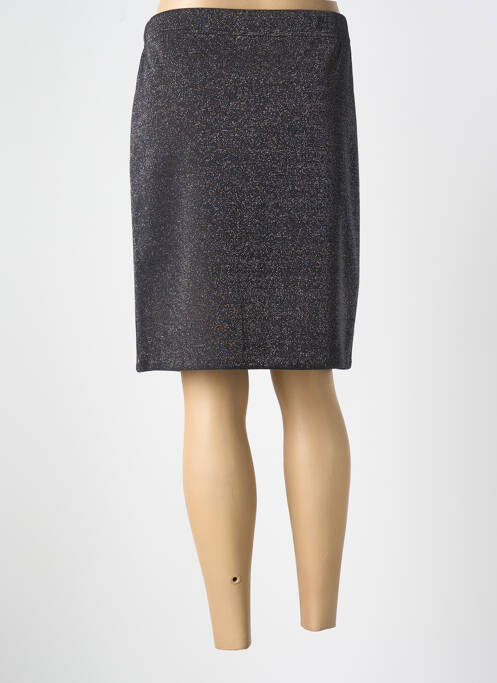 Jupe mi-longue noir UN TEMPS POUR ELLE pour femme