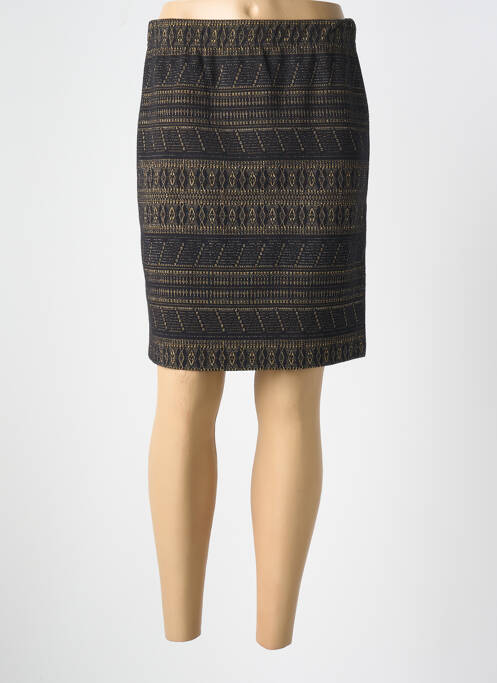 Jupe mi-longue noir UN TEMPS POUR ELLE femme