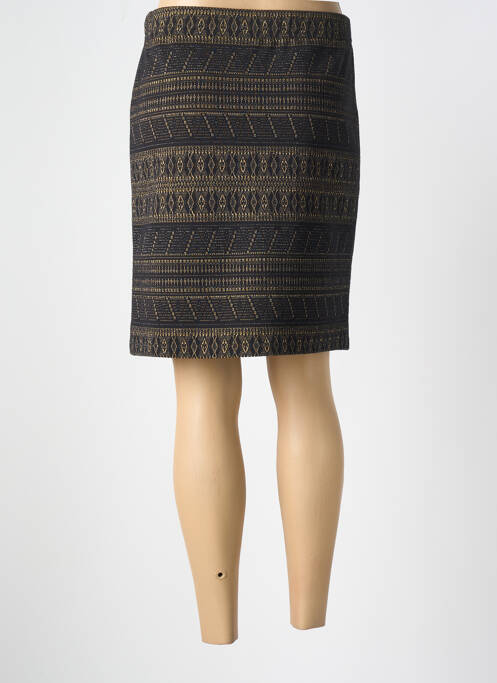 Jupe mi-longue noir UN TEMPS POUR ELLE femme