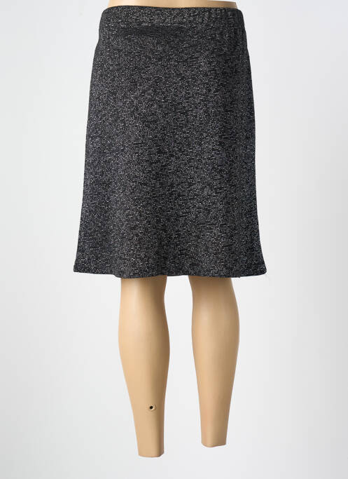 Jupe mi-longue noir UN TEMPS POUR ELLE pour femme