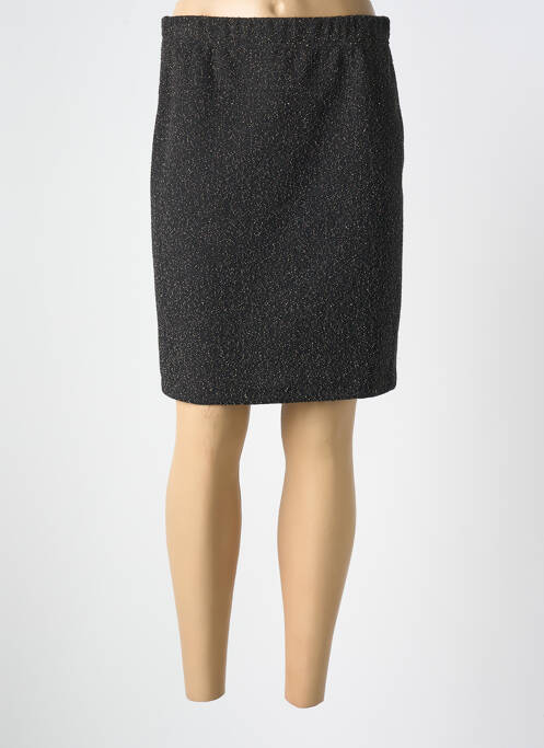 Jupe mi-longue noir UN TEMPS POUR ELLE pour femme