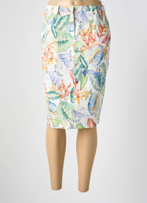 Jupe mi-longue vert GUY DUBOUIS pour femme