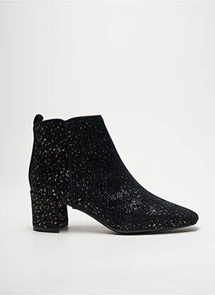 Bottines/boots tissage satiné talon de 4 à 6cm noir FUGITIVE BY FRANCESCO ROSSI femme
