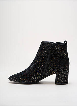 Bottines/boots tissage satiné talon de 4 à 6cm noir FUGITIVE BY FRANCESCO ROSSI femme