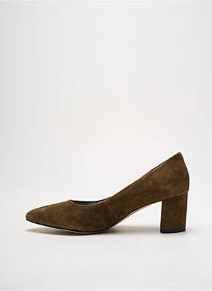 Escarpins nubuck talon de 4 à 6cm vert FUGITIVE BY FRANCESCO ROSSI femme