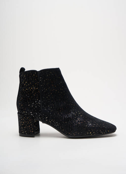 Bottines/boots tissage satiné talon de 4 à 6cm noir FUGITIVE BY FRANCESCO ROSSI femme