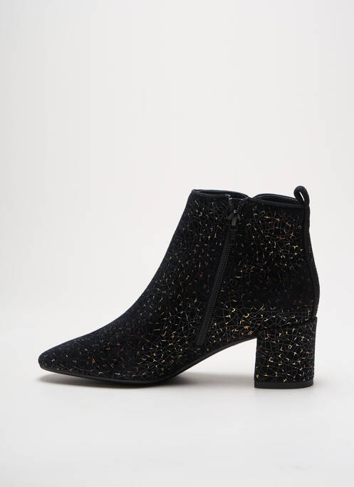 Bottines/boots tissage satiné talon de 4 à 6cm noir FUGITIVE BY FRANCESCO ROSSI femme