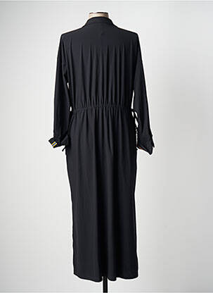 Robe longue coupe cintrée manches 3/4 noir INDIES femme