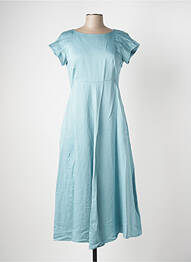 Robe longue manches courtes manches courtes bleu MAX MARA femme
