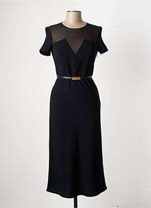 Robe longue manches courtes manches courtes noir MAX MARA femme
